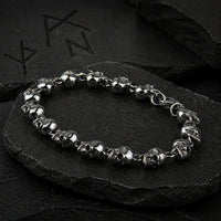 Pulsera Vikingo Cabeza de Calavera en Cadena