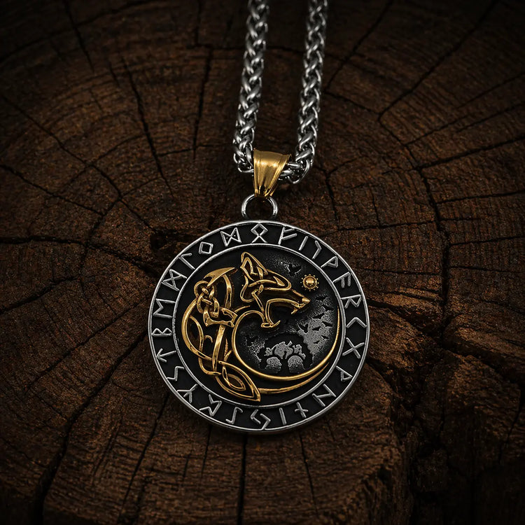 Collar Lobo Gigante Dorado - Fenrir