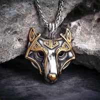 Collar de máscara de Fenrir dorada