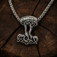 Collar Mjolnir en forma de Yggdrasil