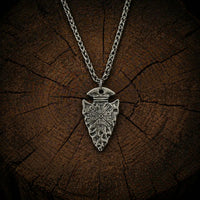 Collar punta de lanza vikingo - Símbolo Vegvisir