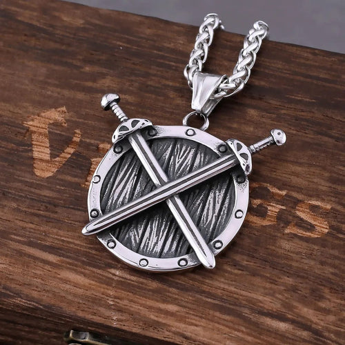 Collier Viking - Bouclier d'Épées with Box - Odins Hall