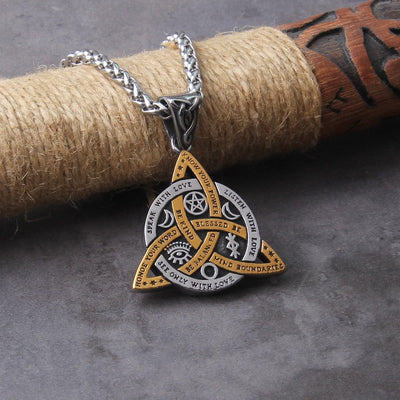 Collar Vikingo "Triquetra Commandments Necklace