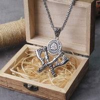 Collar vikingo \"Twin Axe Necklace