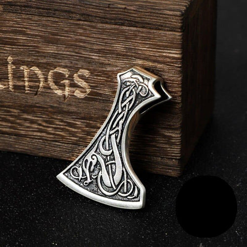 collier Collier Viking en Argent Sterling 925 - La Hache de Guerre 50 cm - Odins Hall