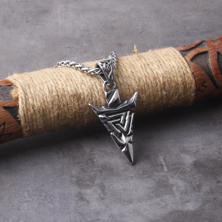 Collar Vikingo "Odin's Lance Valknut Necklace