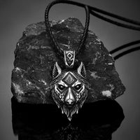 Collar de cabeza de lobo vikingo - Fenrir