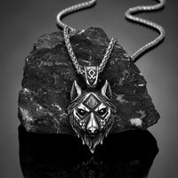 Collar de cabeza de lobo vikingo - Fenrir