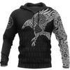 Hoodie Viking "Corbeau Majestueux - Symboles Sacrés d'Odin" OFSJ-00642 / S - Odins Hall