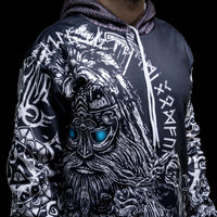 Sudadera vikinga con capucha \"Odin's Daydream Hoodie