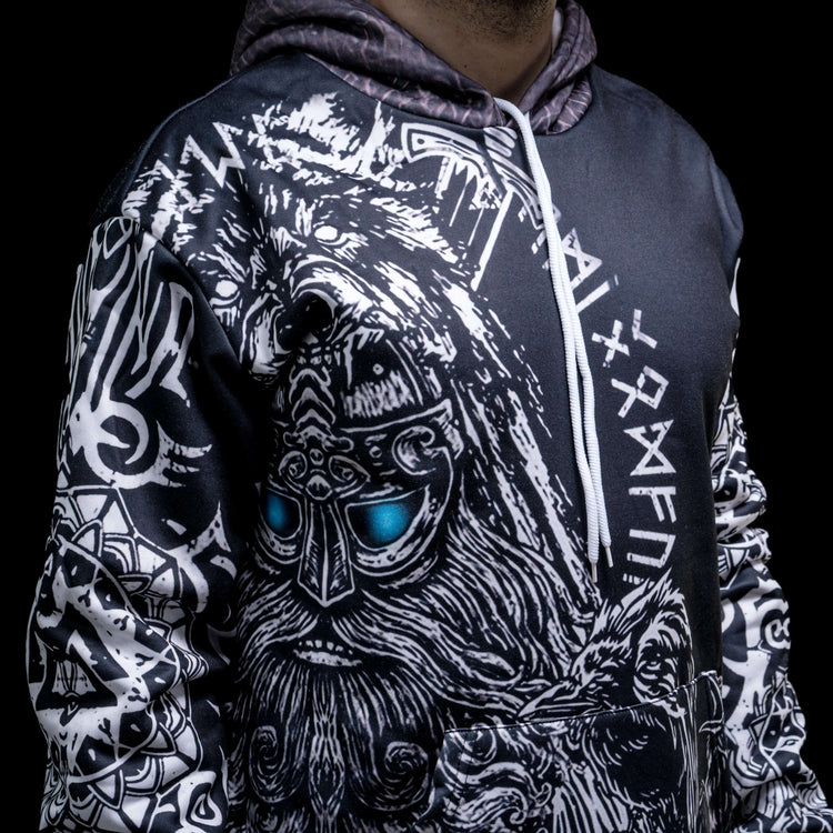 Sudadera vikinga con capucha "Odin's Daydream Hoodie