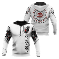 Sudadera vikinga con capucha \"Rune Valknut Path to Valhalla