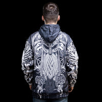 Sudadera vikinga con capucha \"Thor's Epicenter - Power of Thunder