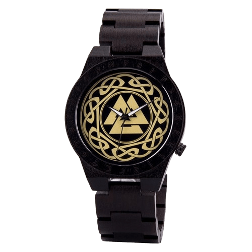 Reloj de madera - Valknut