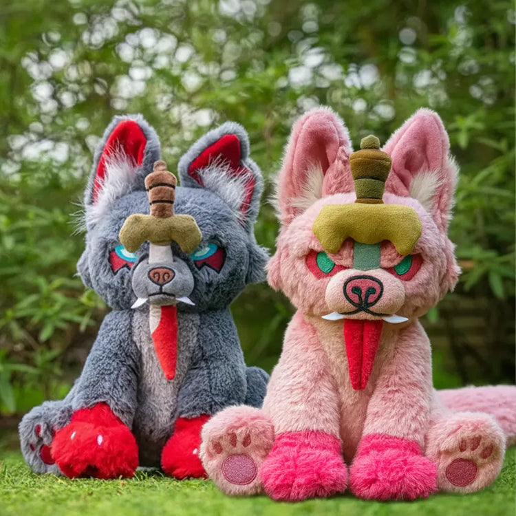 Peluche de lobo Fenrir - Rosa