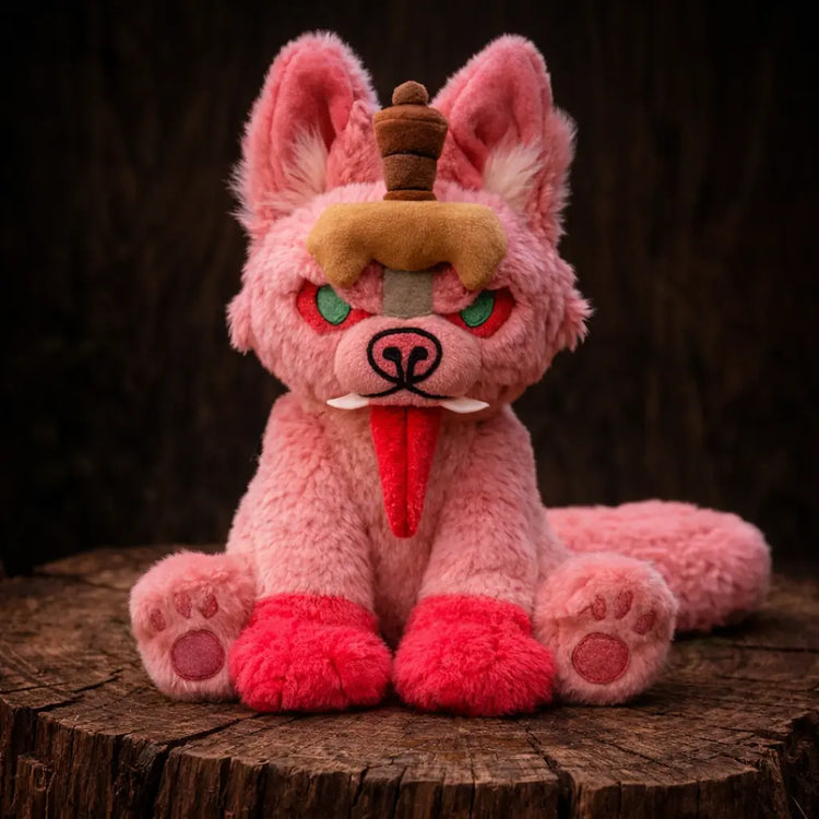 Peluche del lobo Fenrir - Rosa