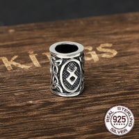 Cuentas de barba vikinga en plata de ley 925 - Colección Runas