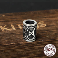 Cuentas de barba vikinga en plata de ley 925 - Colección Runas