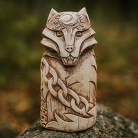 Estatuilla del lobo Fenrir