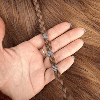 3 Viking Hair Beads - Plata - Joyería para el pelo o la barba