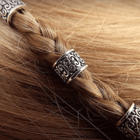 3 Viking Hair Beads - Plata - Joyería para el pelo o la barba