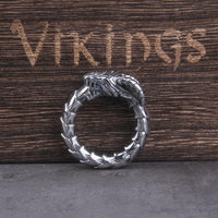 Anillo de serpiente de acero inoxidable - Ouroboros