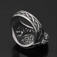 Anillo del símbolo de Valknut - Acero inoxidable - Viking