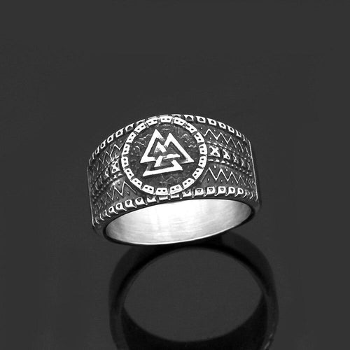 Bague Anneau Valknut | Acier Inoxydable - Odins Hall