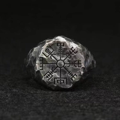 Bague Bague "Suivre son chemin" Vegvisir | Acier inoxydable - Odins Hall