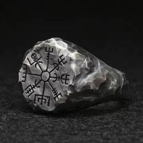 Bague Bague "Suivre son chemin" Vegvisir | Acier inoxydable 7 / OSR948 - Odins Hall