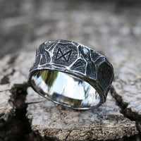 Anillo vikingo rúnico \"Destino heroico\"