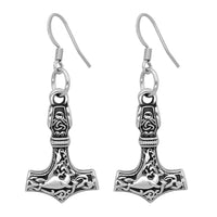 Pendientes Mjolnir de acero inoxidable