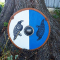 Escudo vikingo de Hugin y Munin
