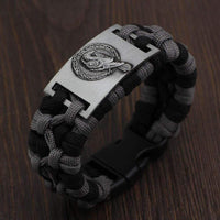 Pulsera de cuervo de Odín con paracord