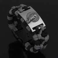 Pulsera de cuervo de Odín con paracord