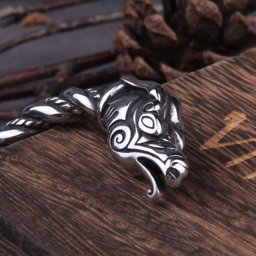 Bracelet Bracelet de Loyauté Viking - tête de dragon zoom