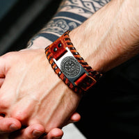 Pulsera vikinga de cuero