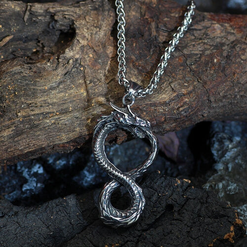 Collier Collier du dragon Ouroboros chain-silver - Odins Hall