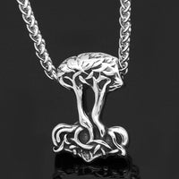 Collar Mjolnir en forma de Yggdrasil