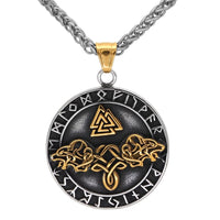 Collar Valknut lobos de Odín