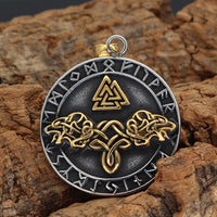 Collar Valknut lobos de Odín