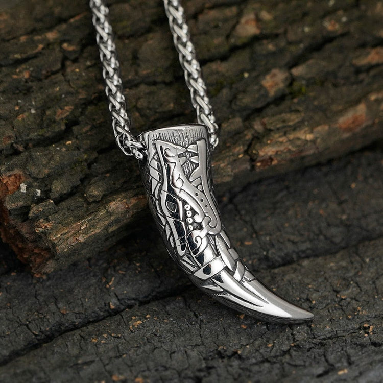 Collar vikingo Diente de Fenrir el lobo gigante