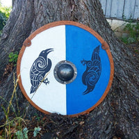 Escudo vikingo de Hugin y Munin