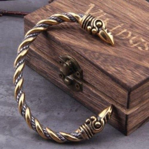 Bracelet Bracelet de Loyauté Viking - Corbeaux d'Odin Or - Odins Hall