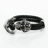 Pulsera vikinga terror de los marineros en cuero