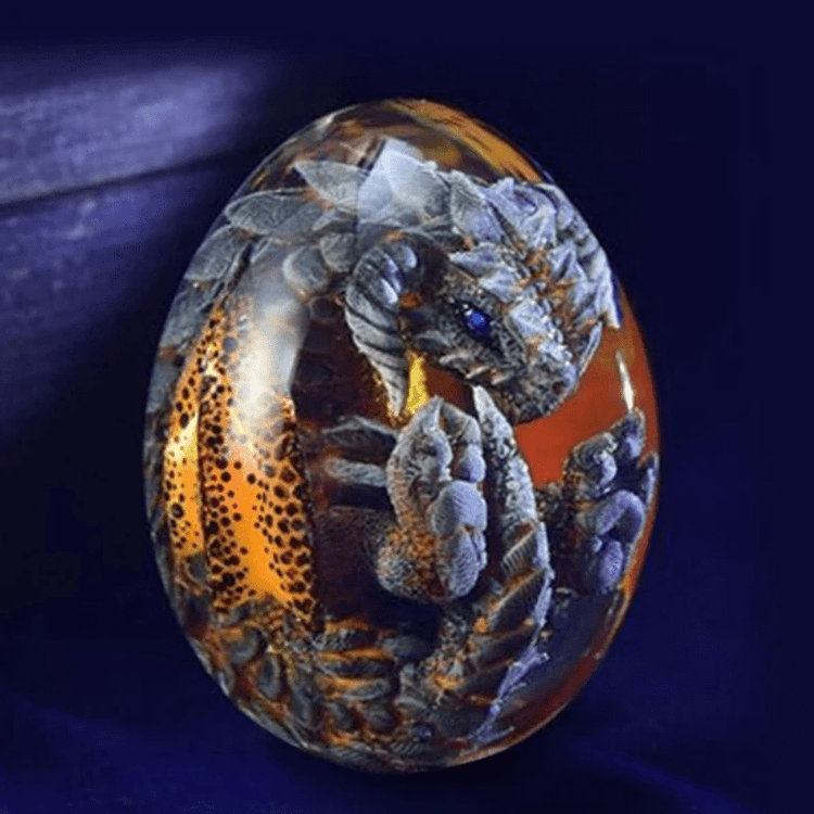 Huevo de dragón - Resina transparente
