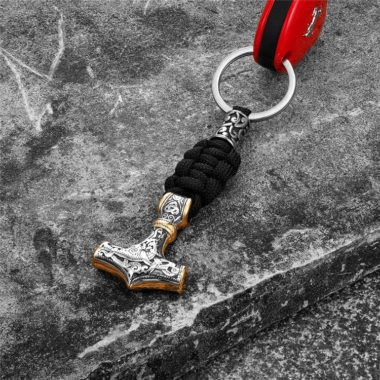 Llavero Vikingo De Aleación Plateada - Diseño Nórdico Antiguo, Colgante Decorativo Para Llaves O Bolso