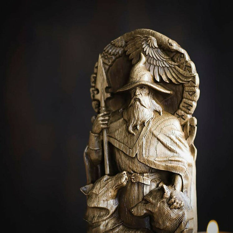 Dios Forseti Dioses Nórdicos Talla De Madera Vikinga Danza - España