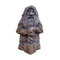 Estatuilla vikinga de madera de dioses nórdicos