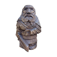 Estatuilla vikinga de madera de dioses nórdicos